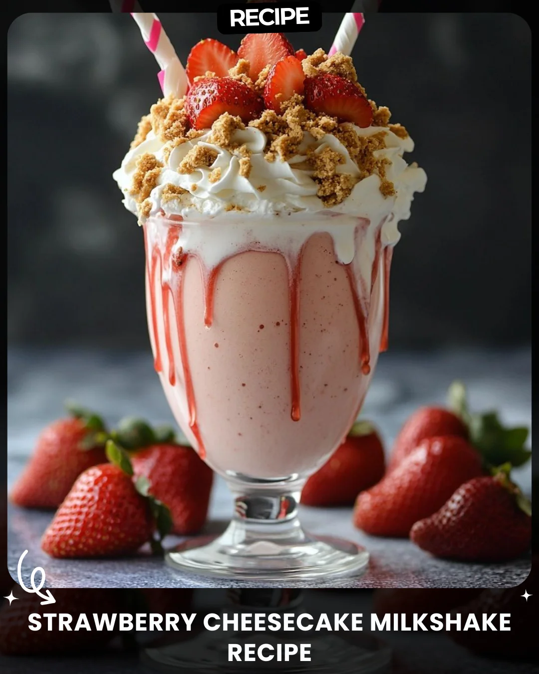 Strawberry Cheesecake Milkshake Recipe