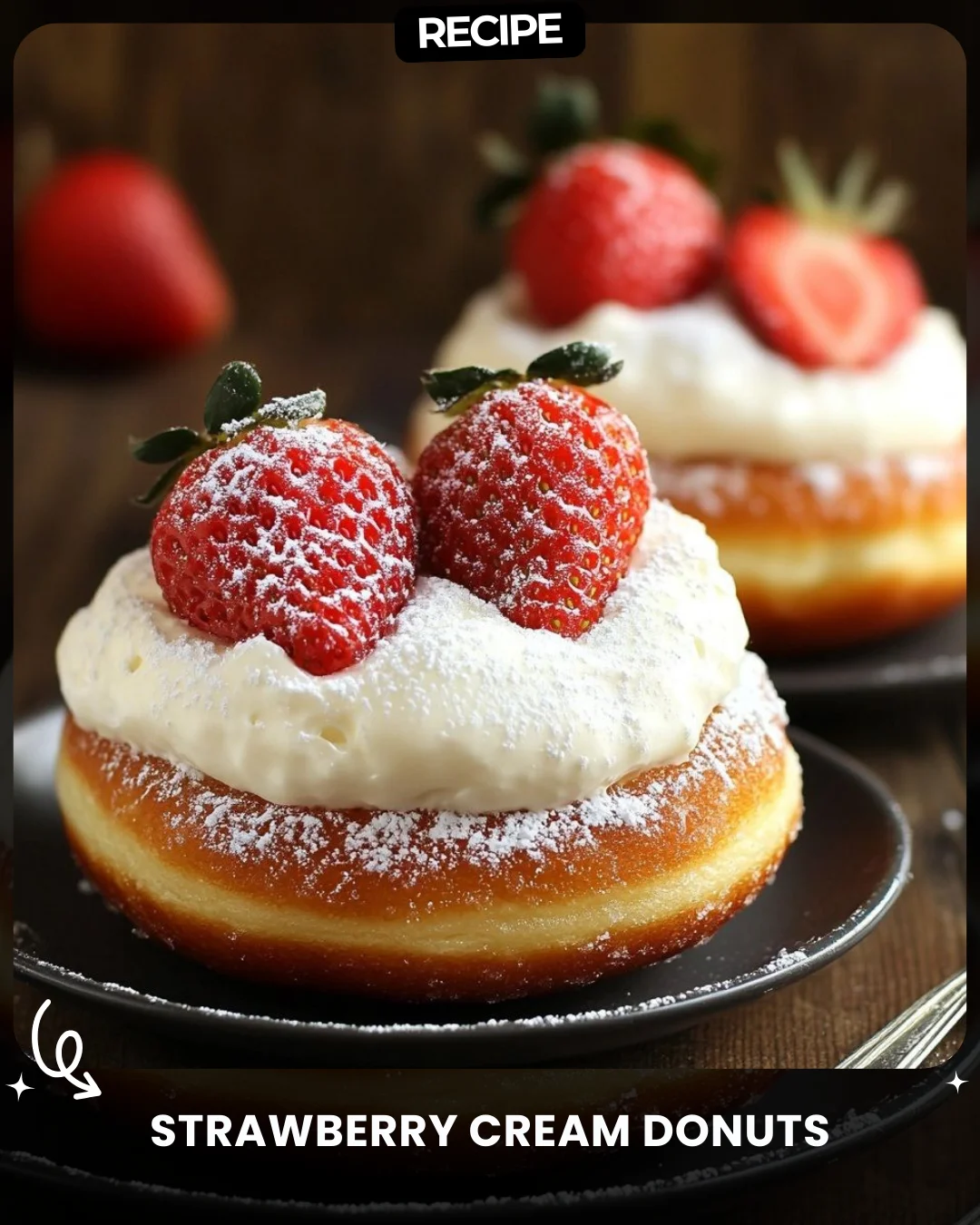 Strawberry Cream Donuts