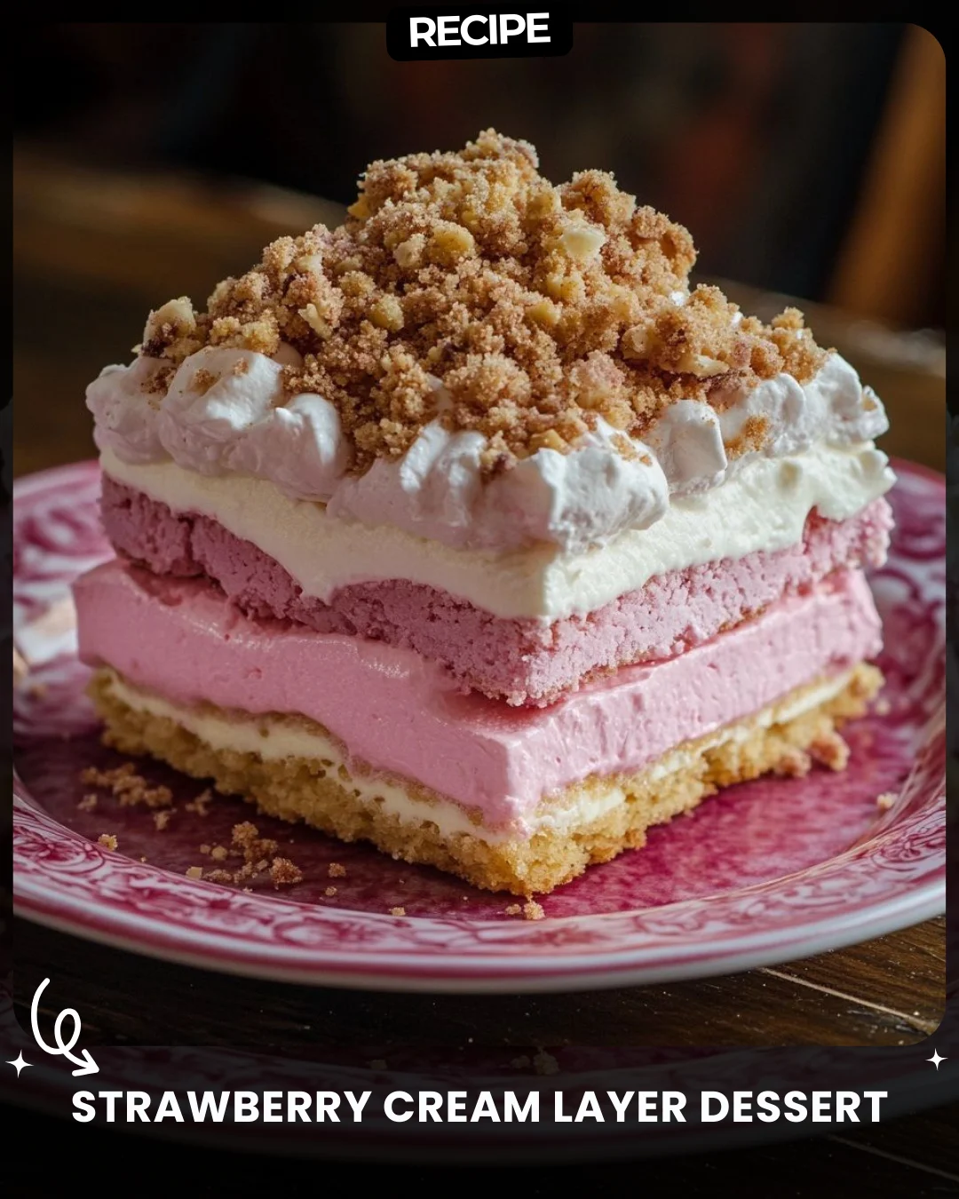 Strawberry Cream Layer Dessert