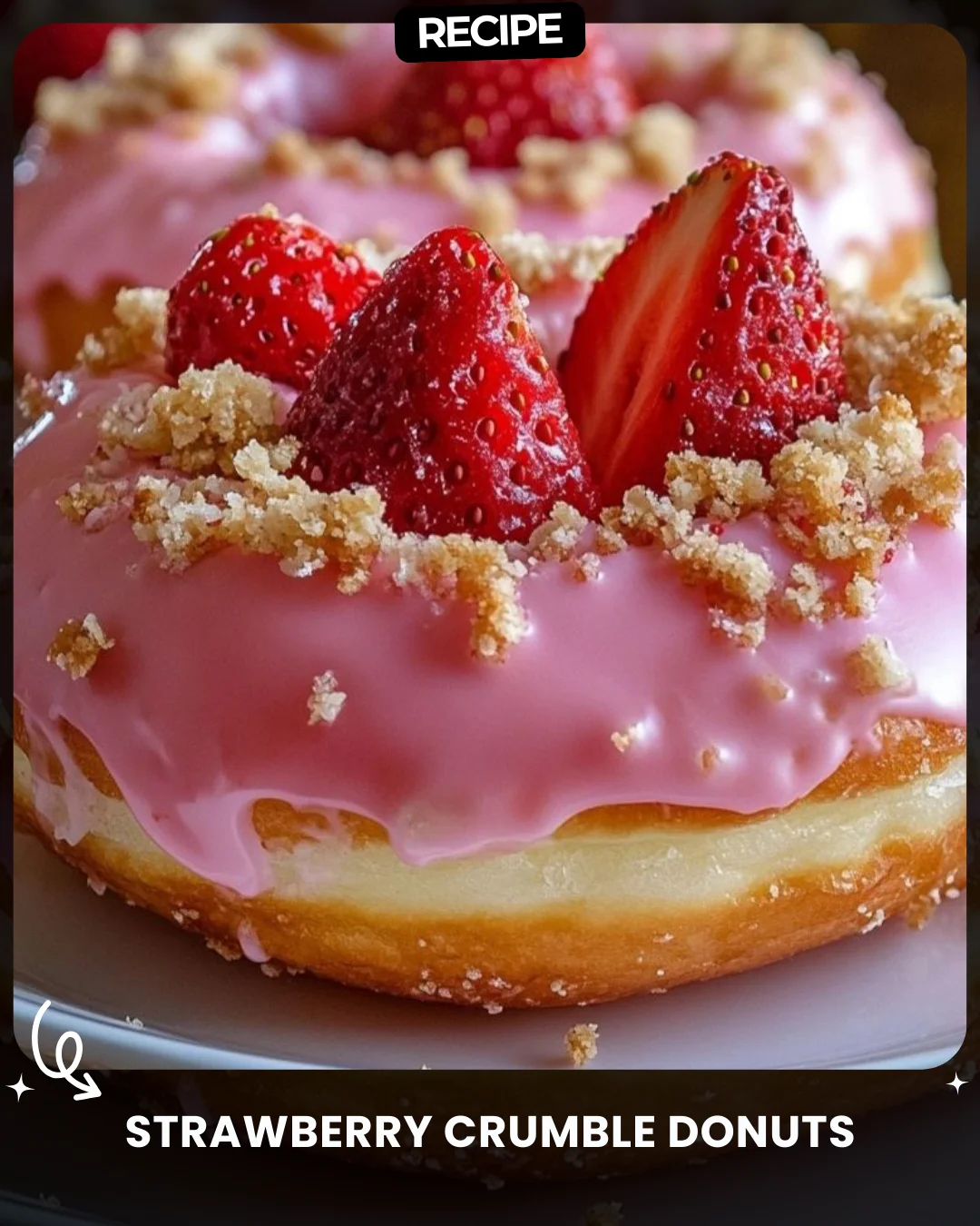 Strawberry Crumble Donuts
