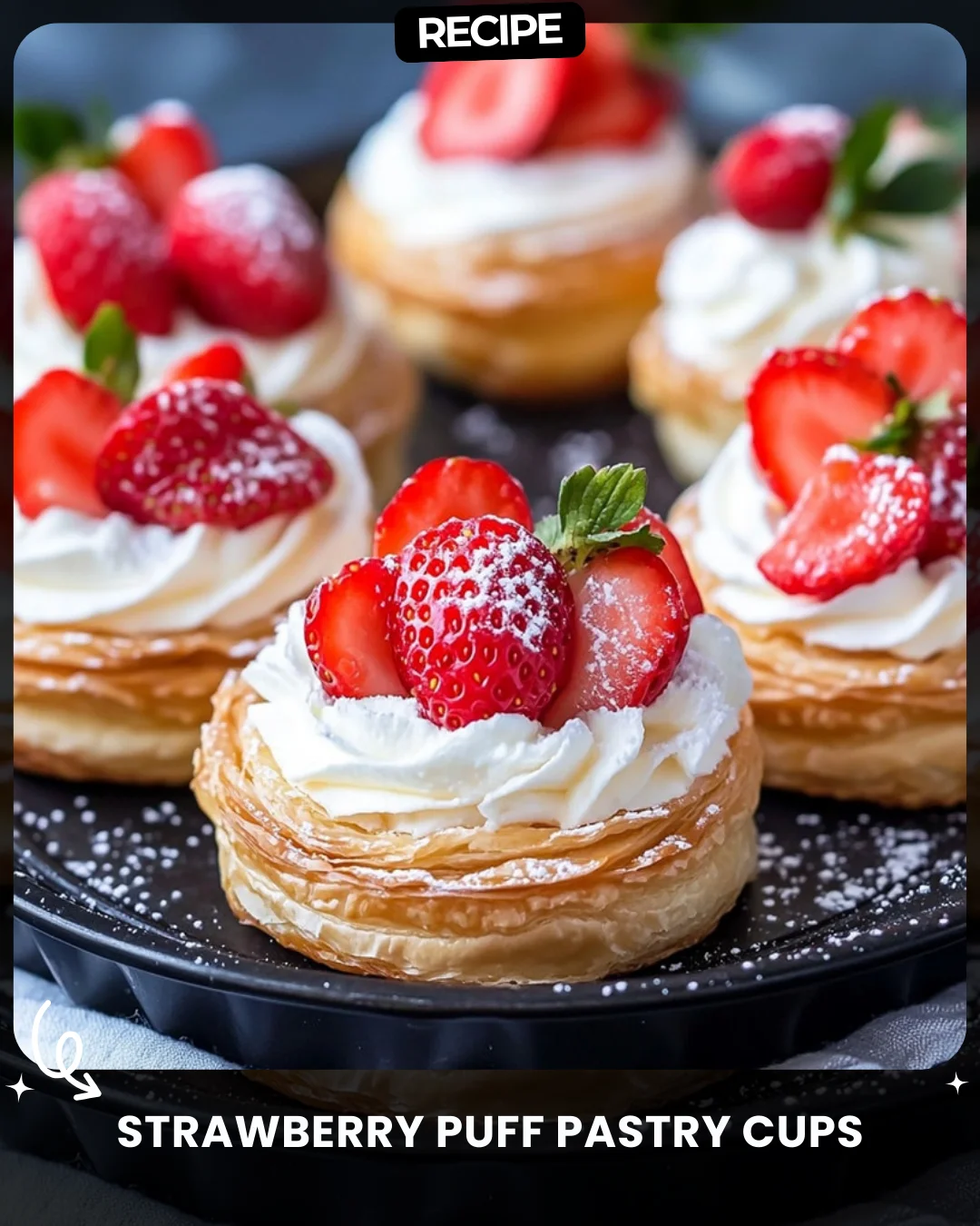 Strawberry Puff Pastry Cups