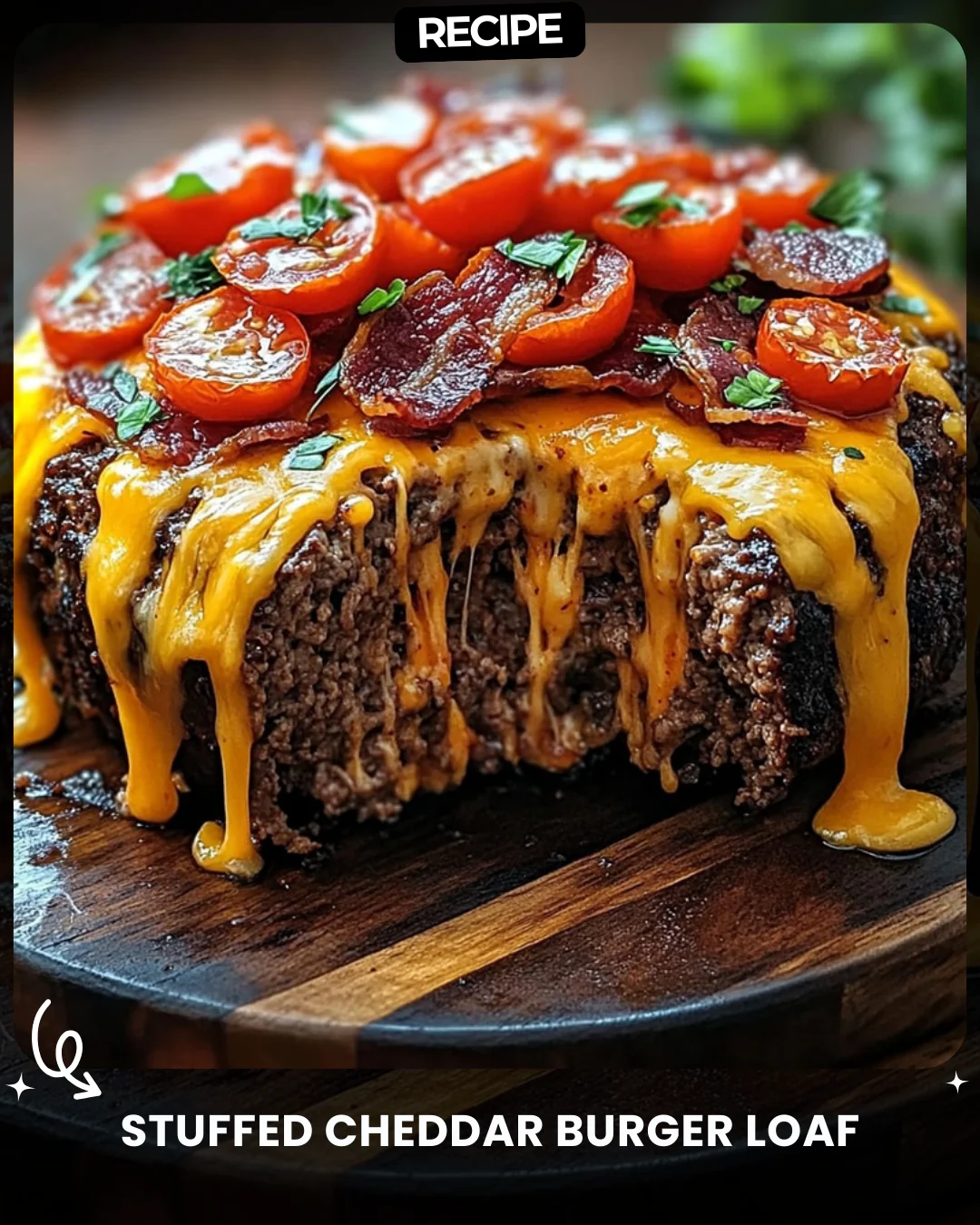 Stuffed Cheddar Burger Loaf