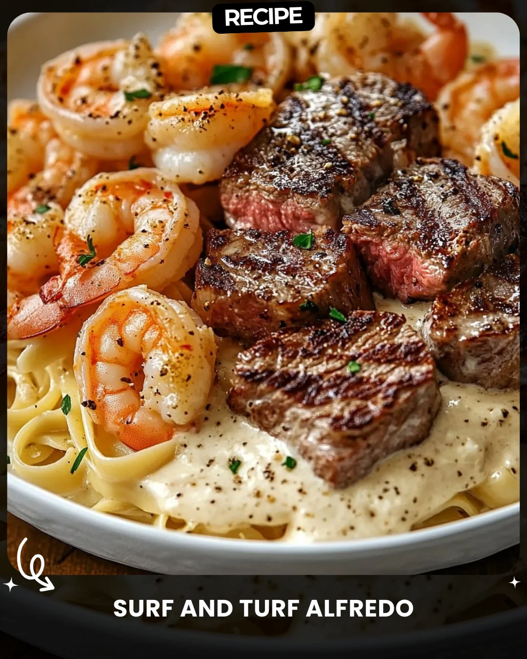 Surf and Turf Alfredo