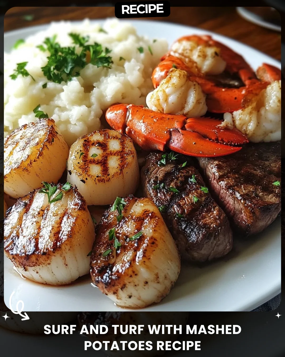Surf and Turf with Mashed Potatoes Recipe