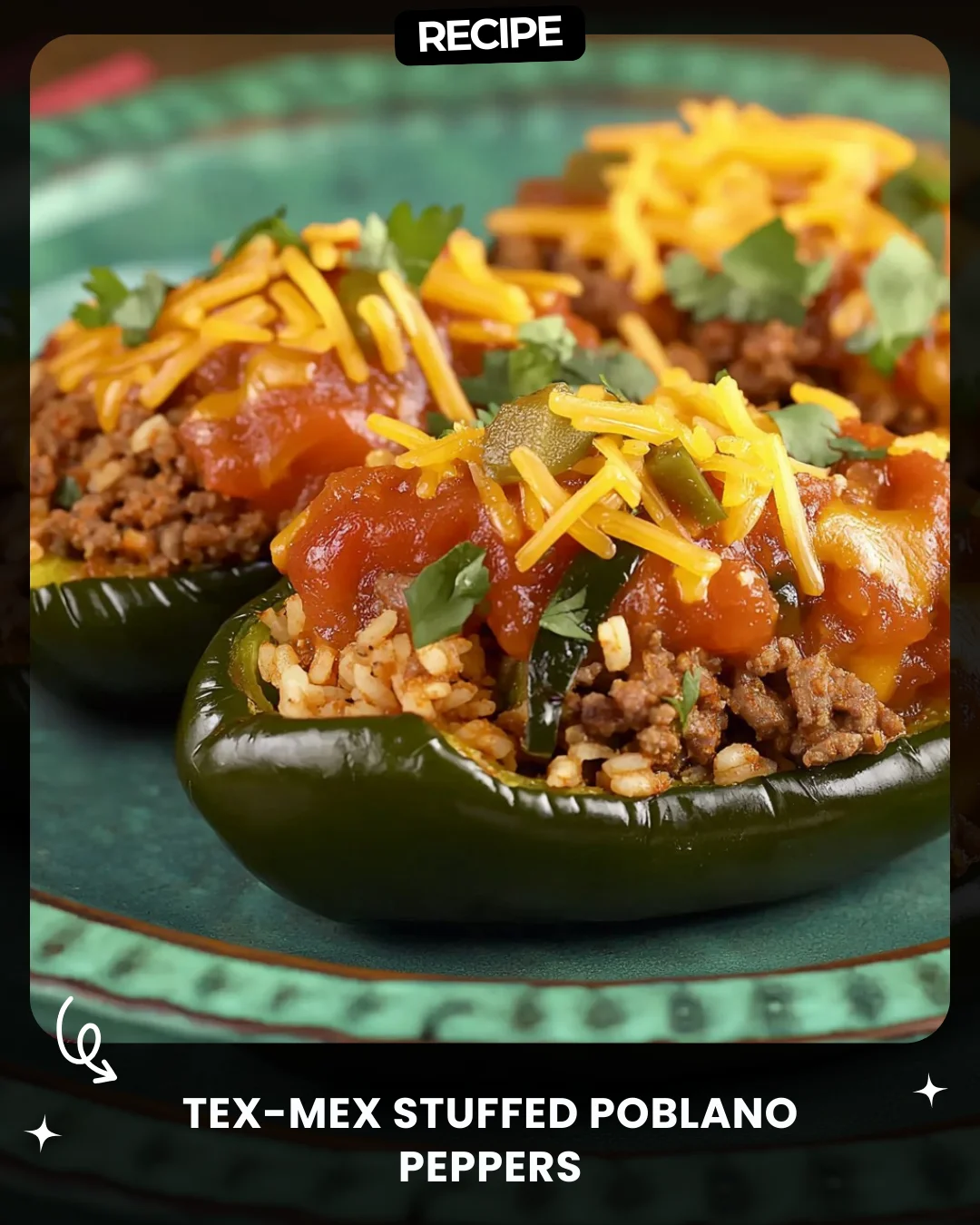 Tex-Mex Stuffed Poblano Peppers