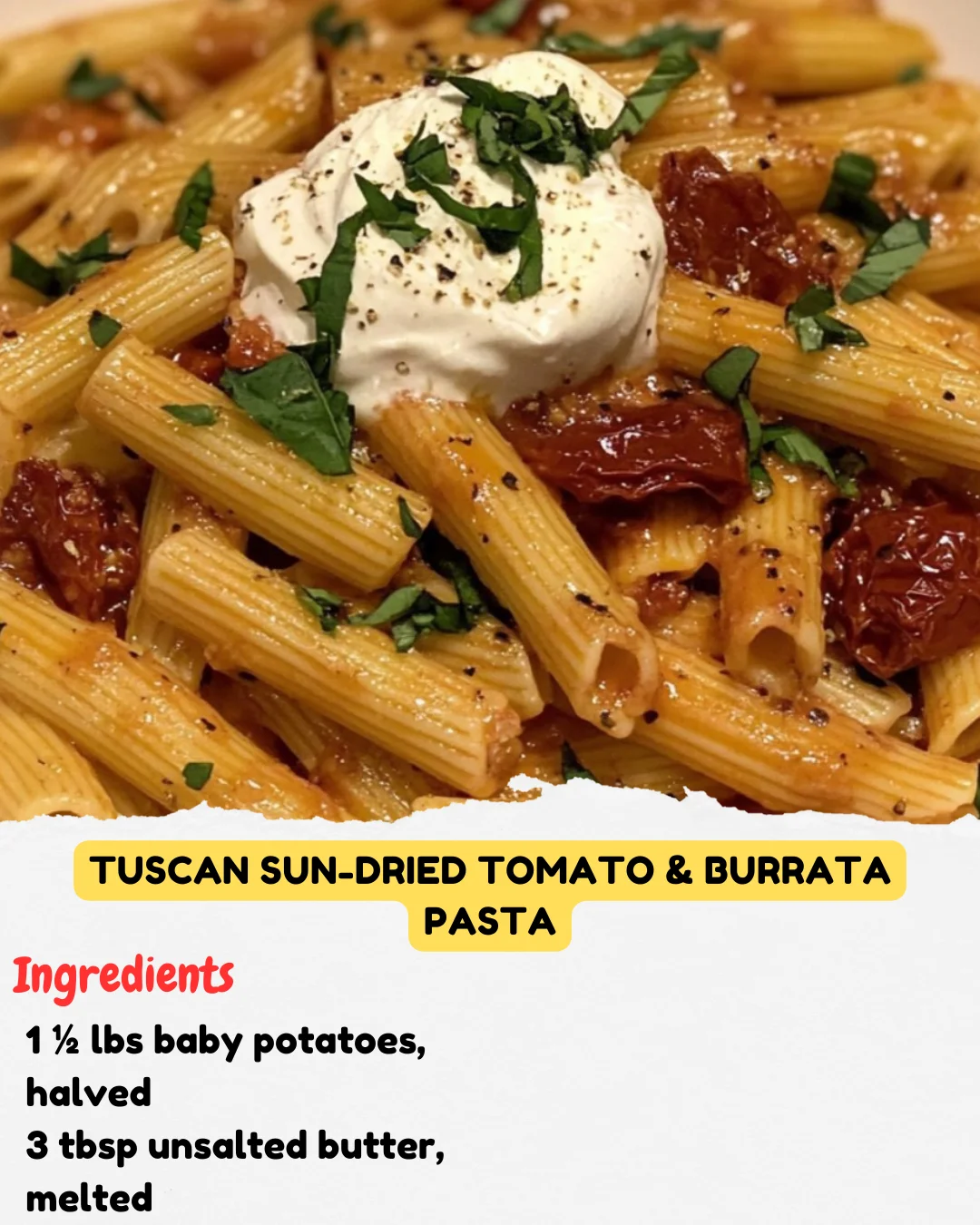 Tuscan Sun-Dried Tomato & Burrata Pasta