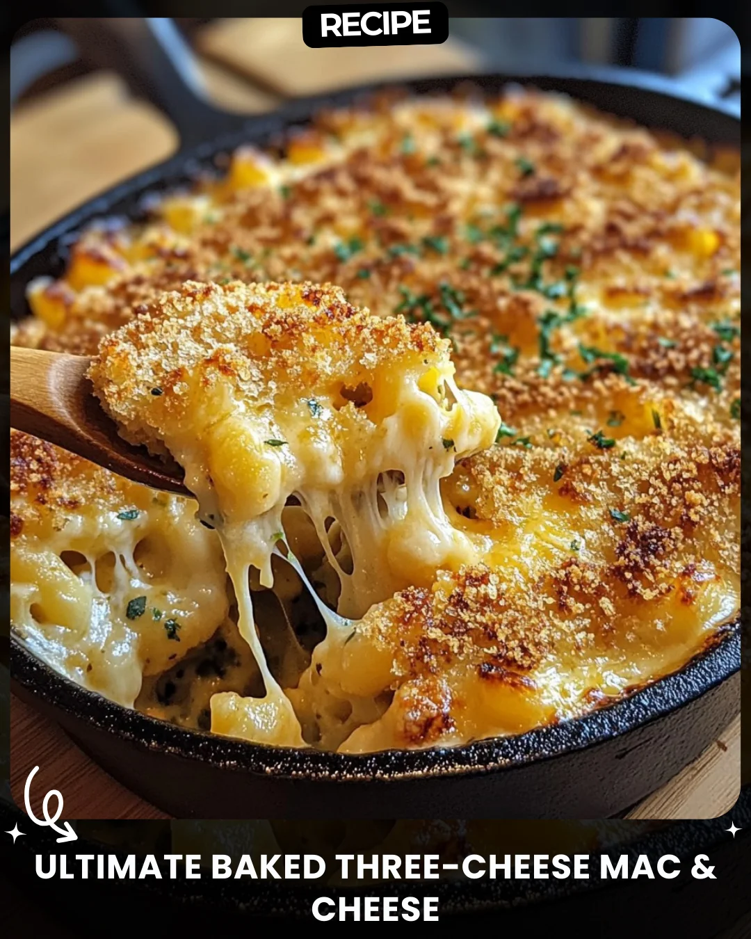 Ultimate Baked Three-Cheese Mac & Cheese