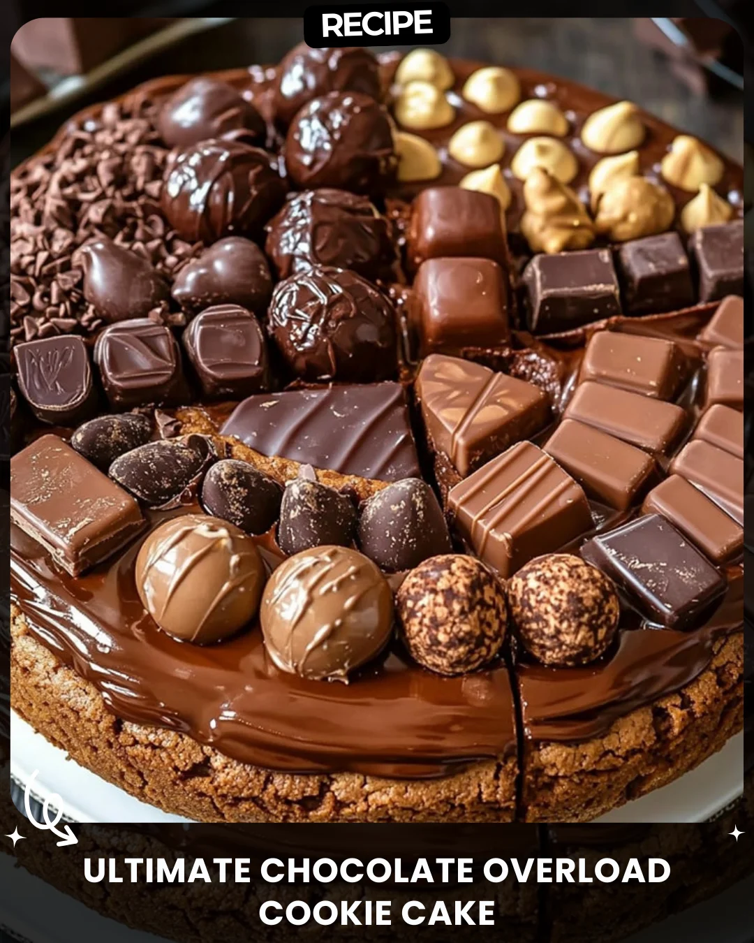 Ultimate Chocolate Overload Cookie Cake