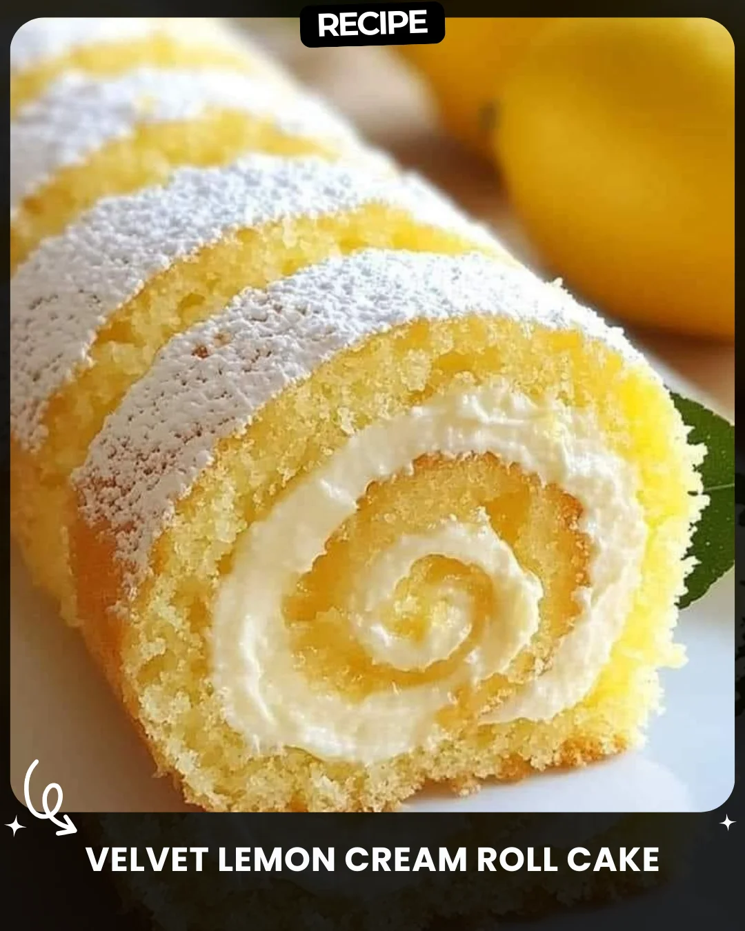 Velvet Lemon Cream Roll Cake