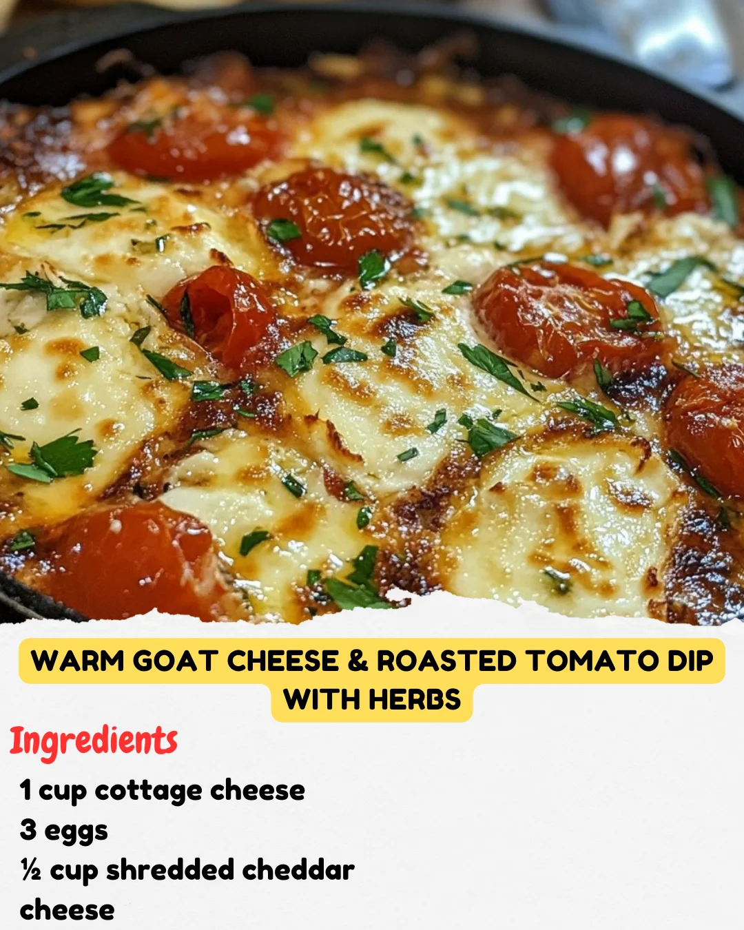 Warm Goat Cheese & Roasted Tomato Dip with Herbs