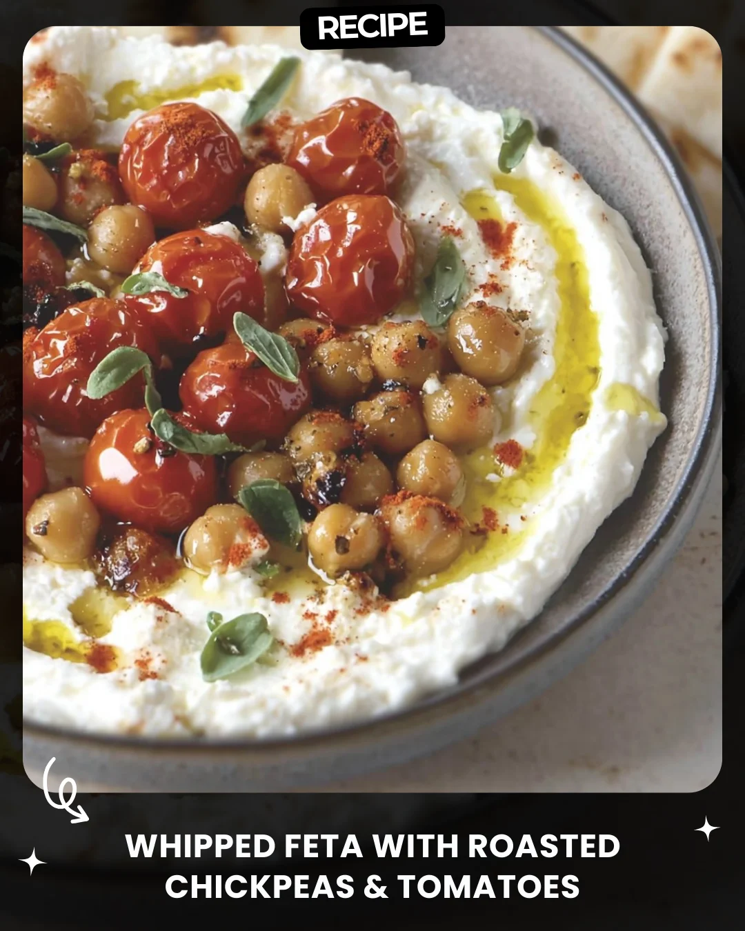 Whipped Feta with Roasted Chickpeas & Tomatoes