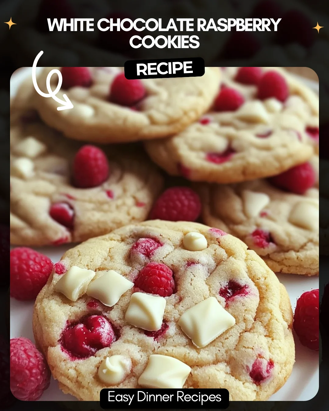 White Chocolate Raspberry Cookies