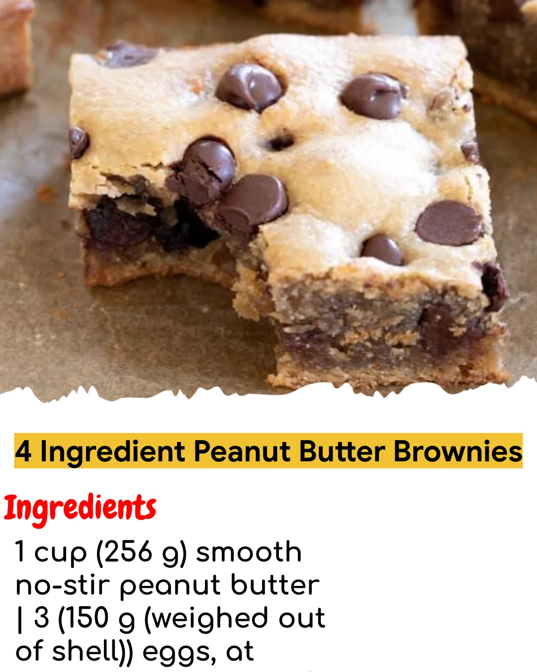 4 Ingredient Peanut Butter Brownies (Chef-Developed)