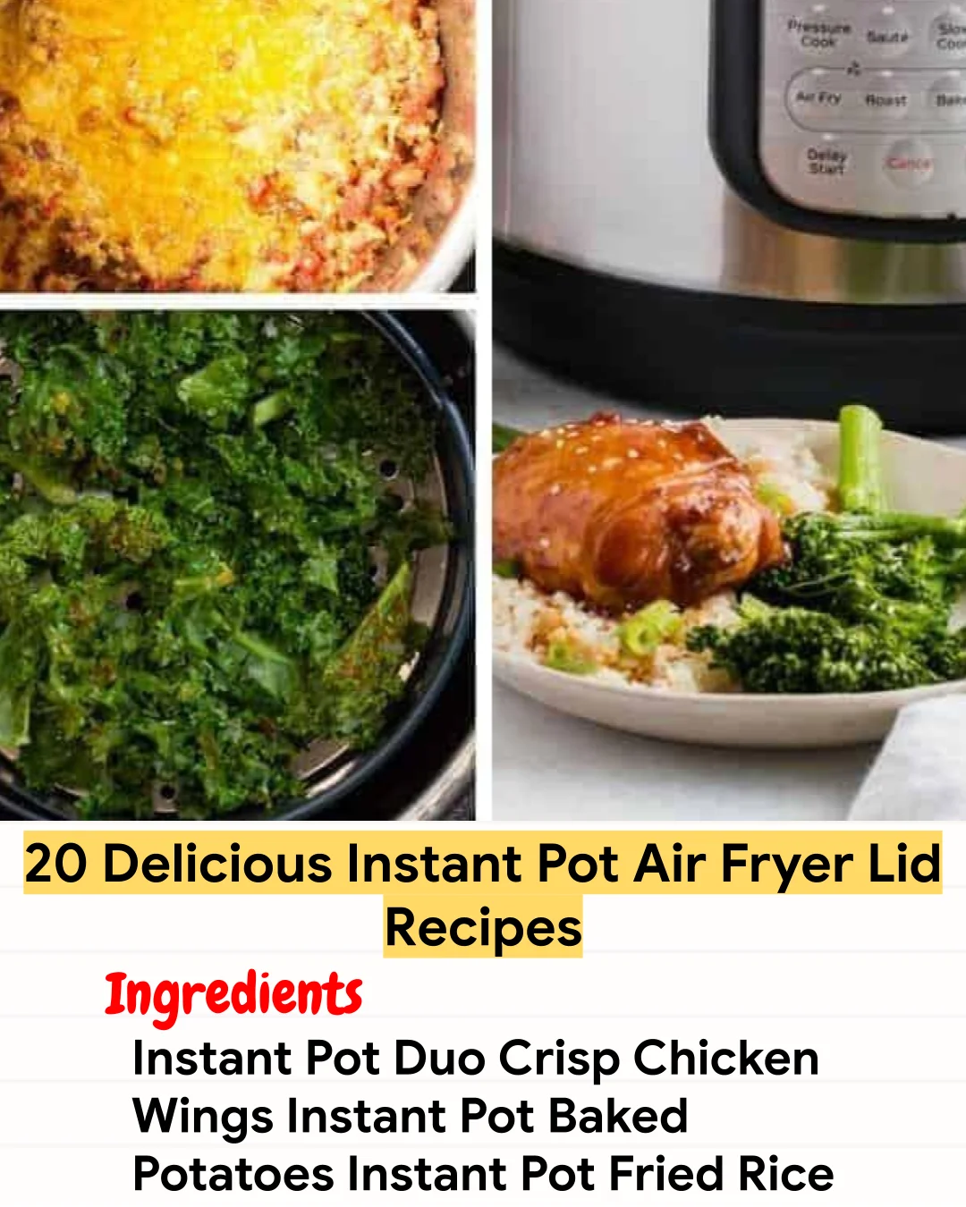 Air Fryer Recipe 20 Delicious Instant Pot Air Fryer Lid Recipes