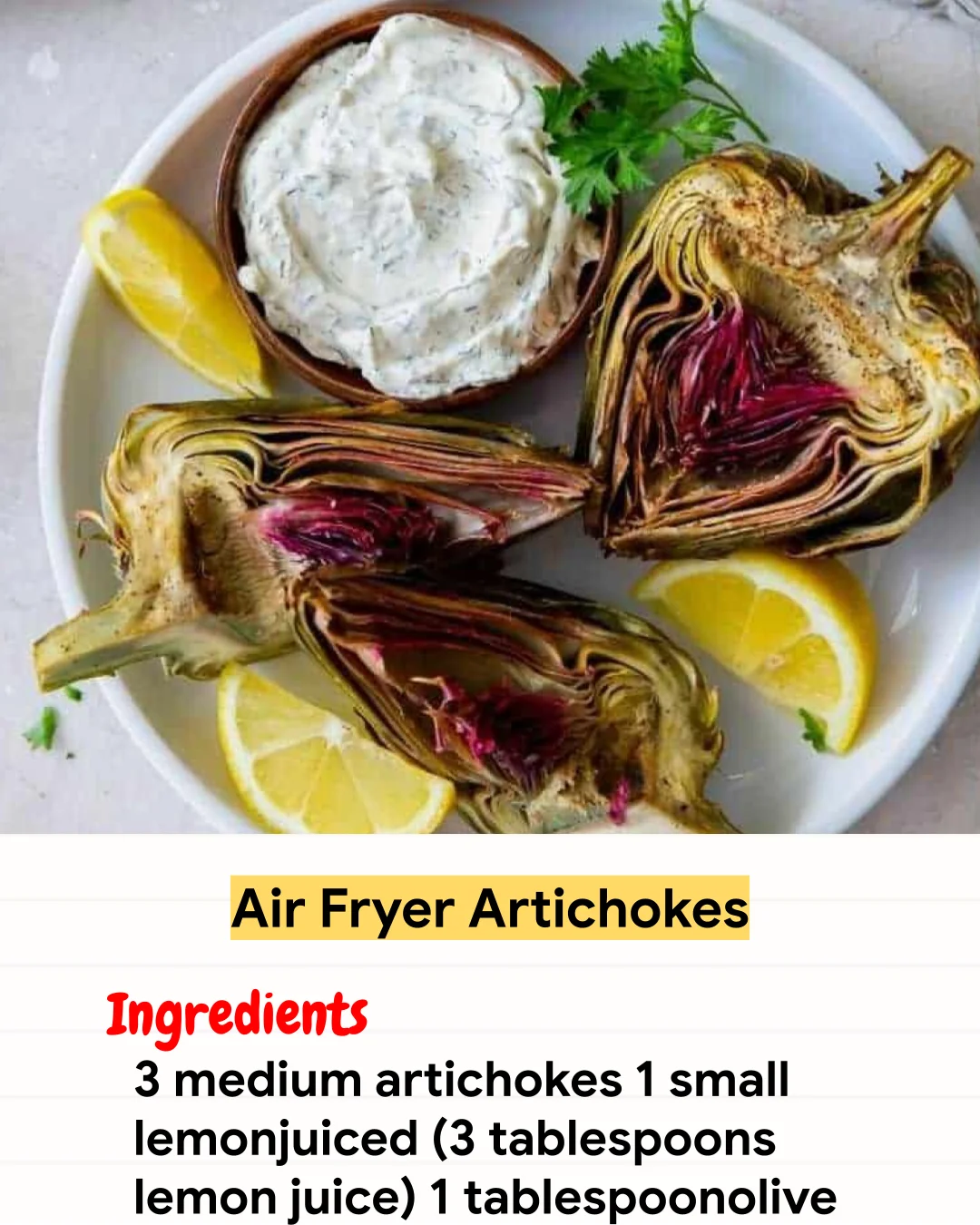 Air Fryer Recipe Air Fryer Artichokes