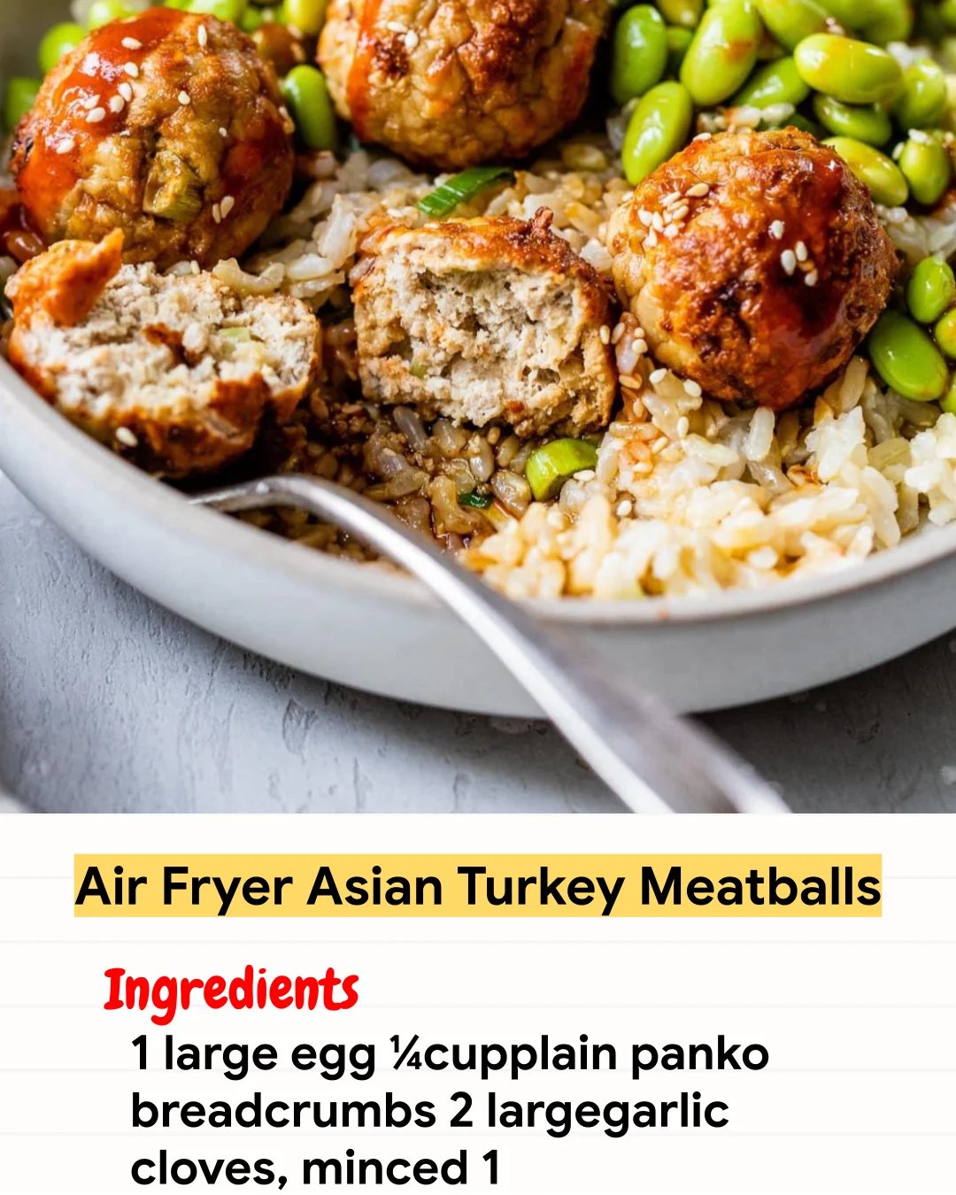 Air Fryer Recipe Air Fryer Asian Turkey Meatballs
