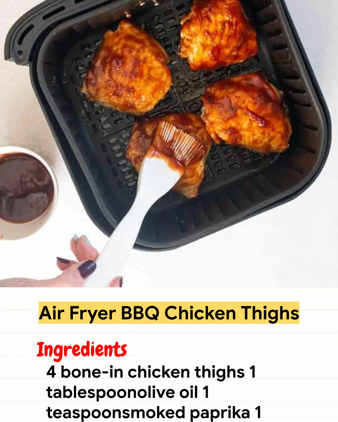 Air Fryer Recipe Air Fryer BBQ Chicken Thighs