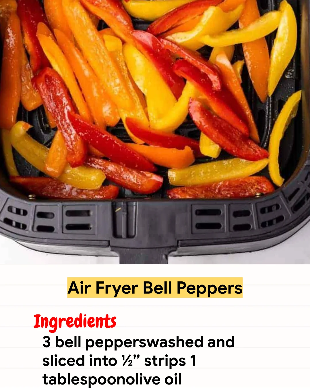 Air Fryer Recipe Air Fryer Bell Peppers