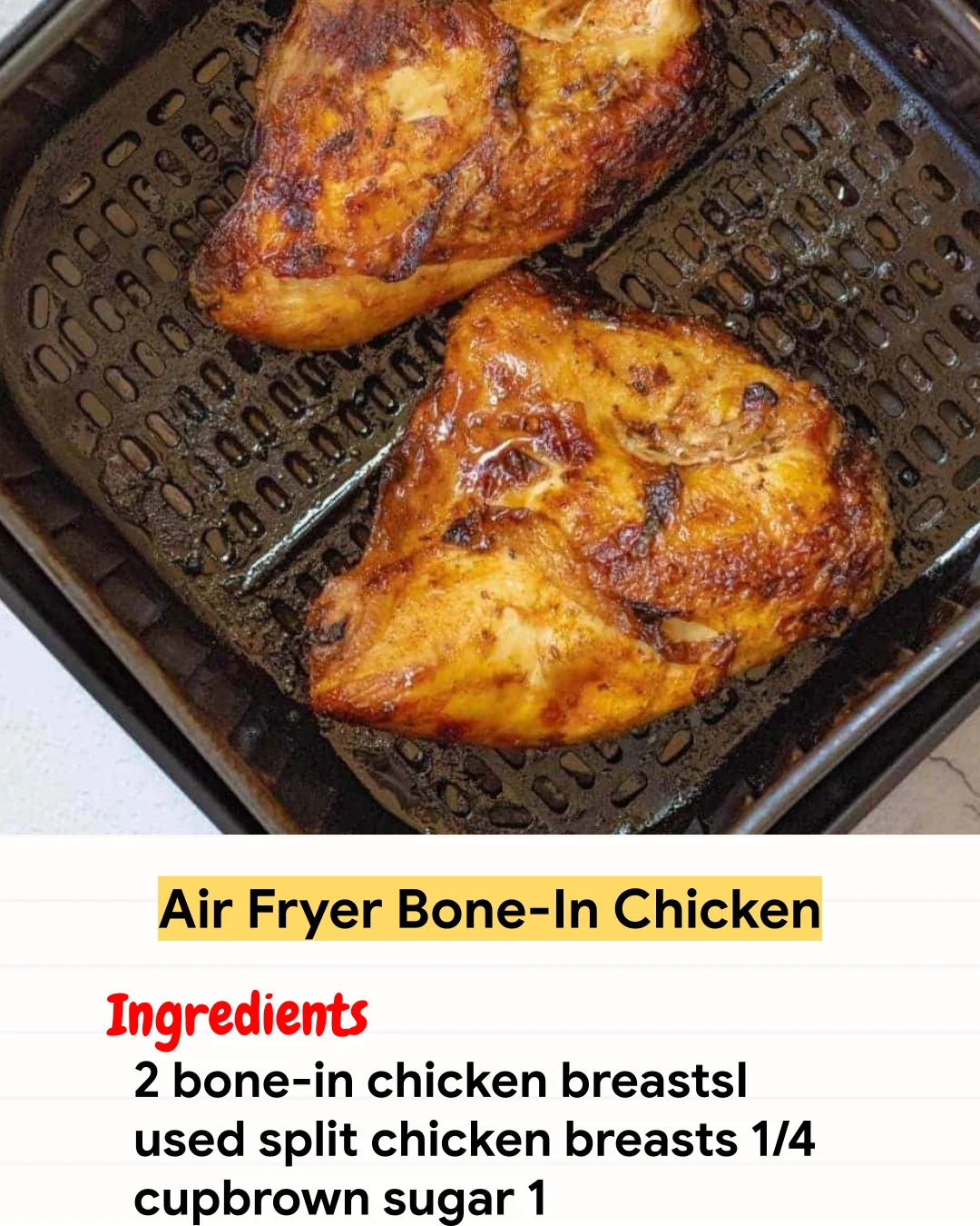 Air Fryer Recipe Air Fryer Bone-In Chicken