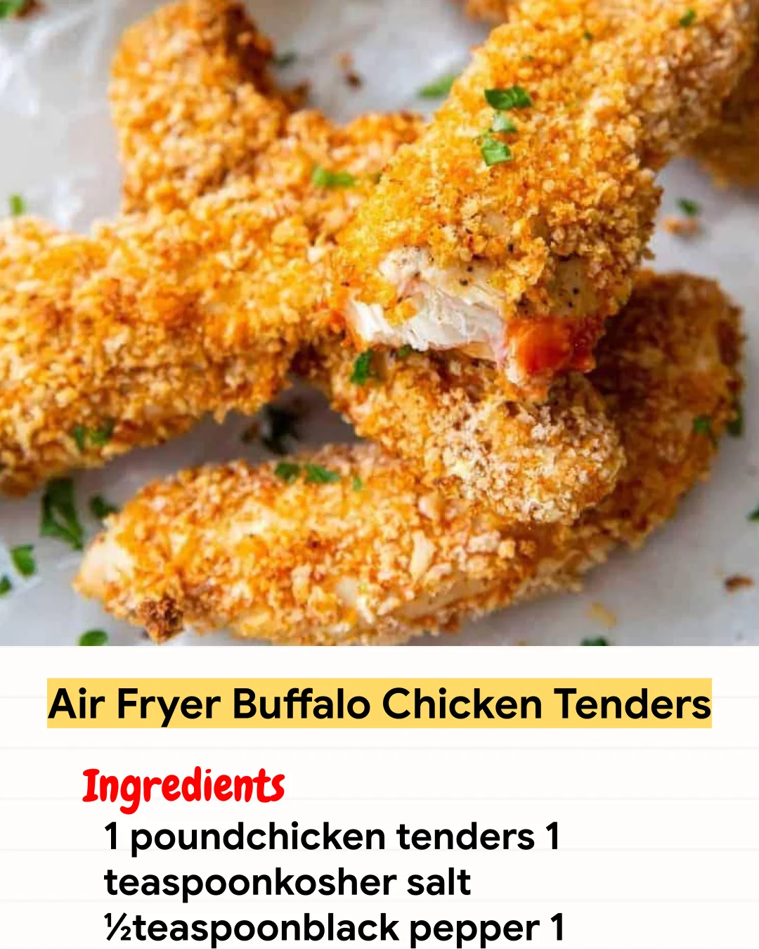 Air Fryer Recipe Air Fryer Buffalo Chicken Tenders