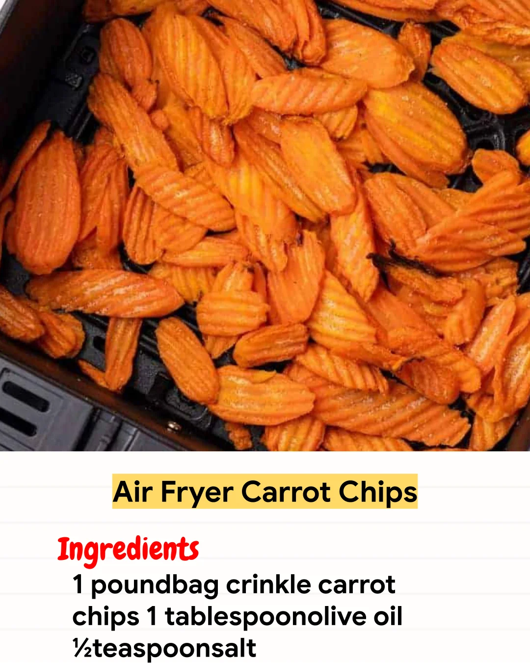 Air Fryer Recipe Air Fryer Carrot Chips