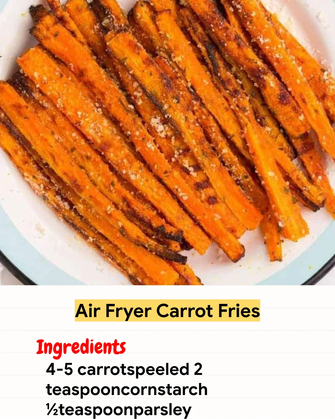 Air Fryer Recipe Air Fryer Carrot Fries