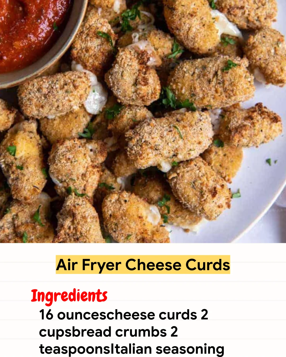 Air Fryer Recipe Air Fryer Cheese Curds