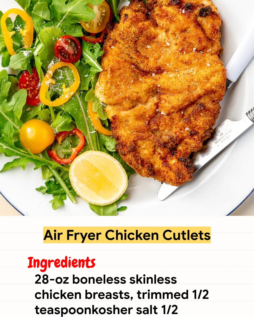 Air Fryer Recipe Air Fryer Chicken Cutlets