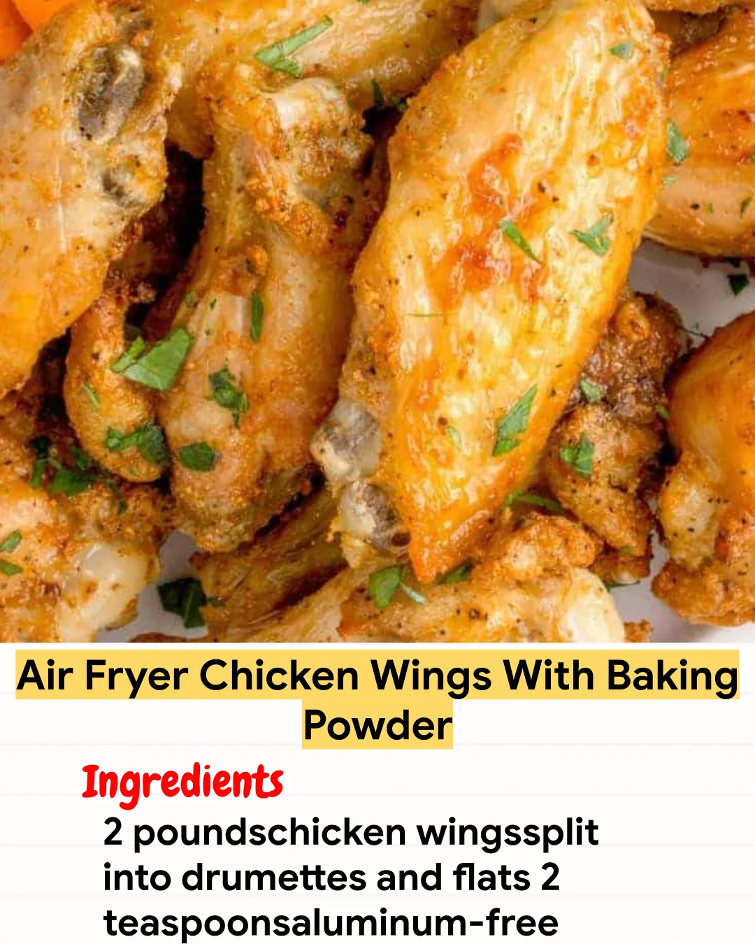 Air Fryer Recipe Air Fryer Chicken Wings With Baking Powder