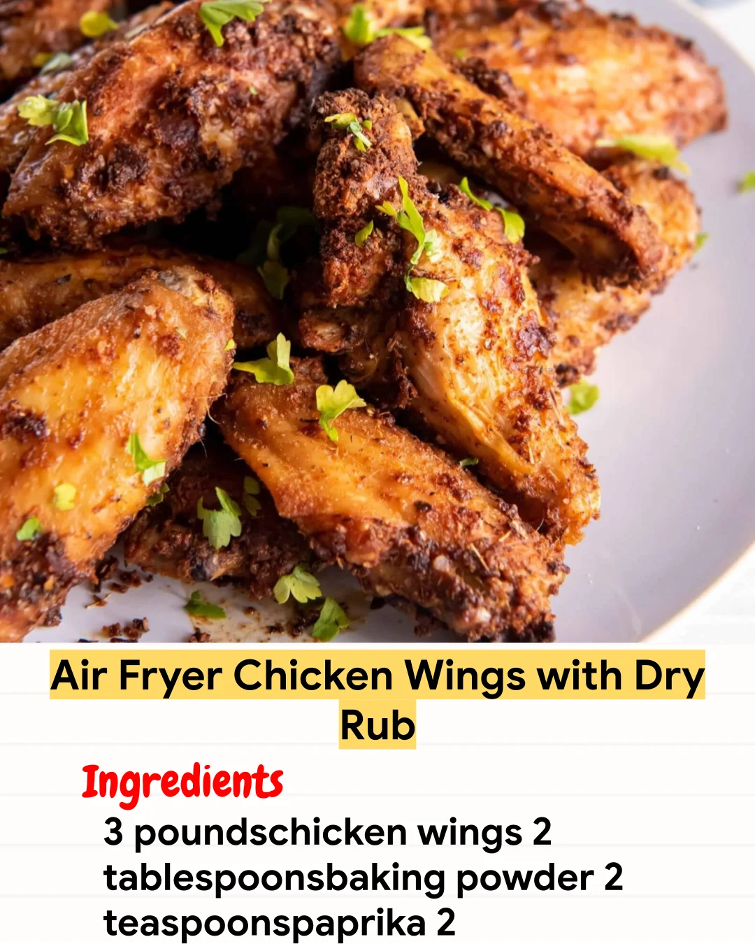 Air Fryer Recipe Air Fryer Chicken Wings with Dry Rub