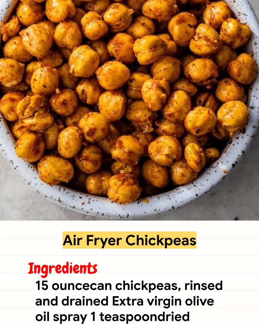 Air Fryer Recipe Air Fryer Chickpeas