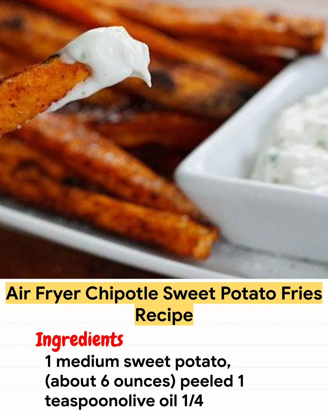 Air Fryer Recipe Air Fryer Chipotle Sweet Potato Fries Recipe