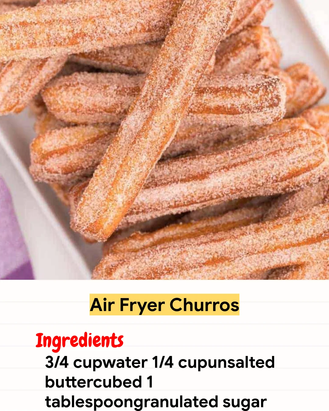 Air Fryer Recipe Air Fryer Churros