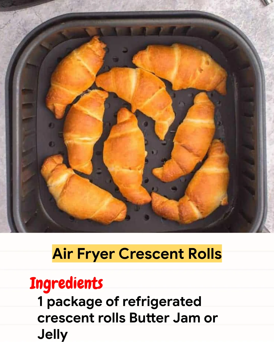 Air Fryer Recipe Air Fryer Crescent Rolls