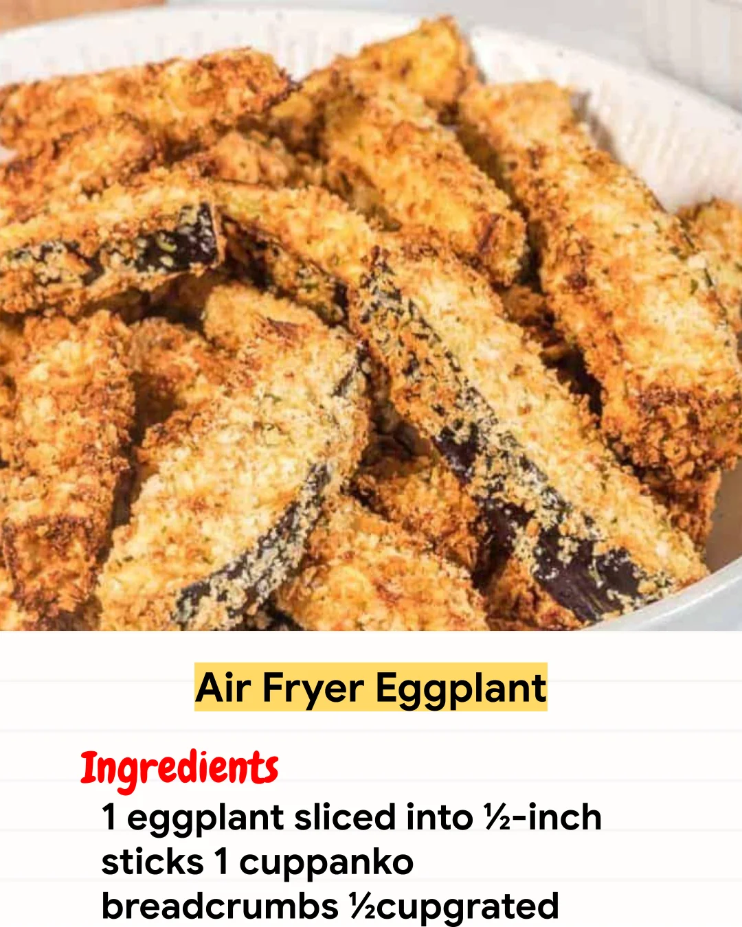 Air Fryer Recipe Air Fryer Eggplant