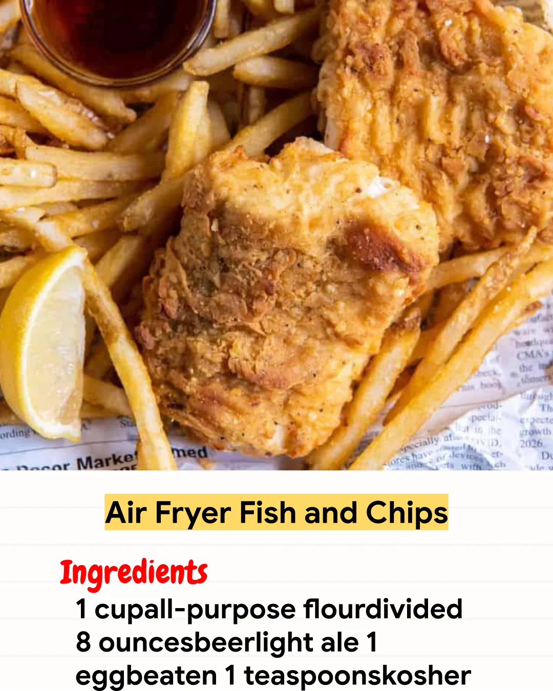 Air Fryer Recipe Air Fryer Fish and Chips