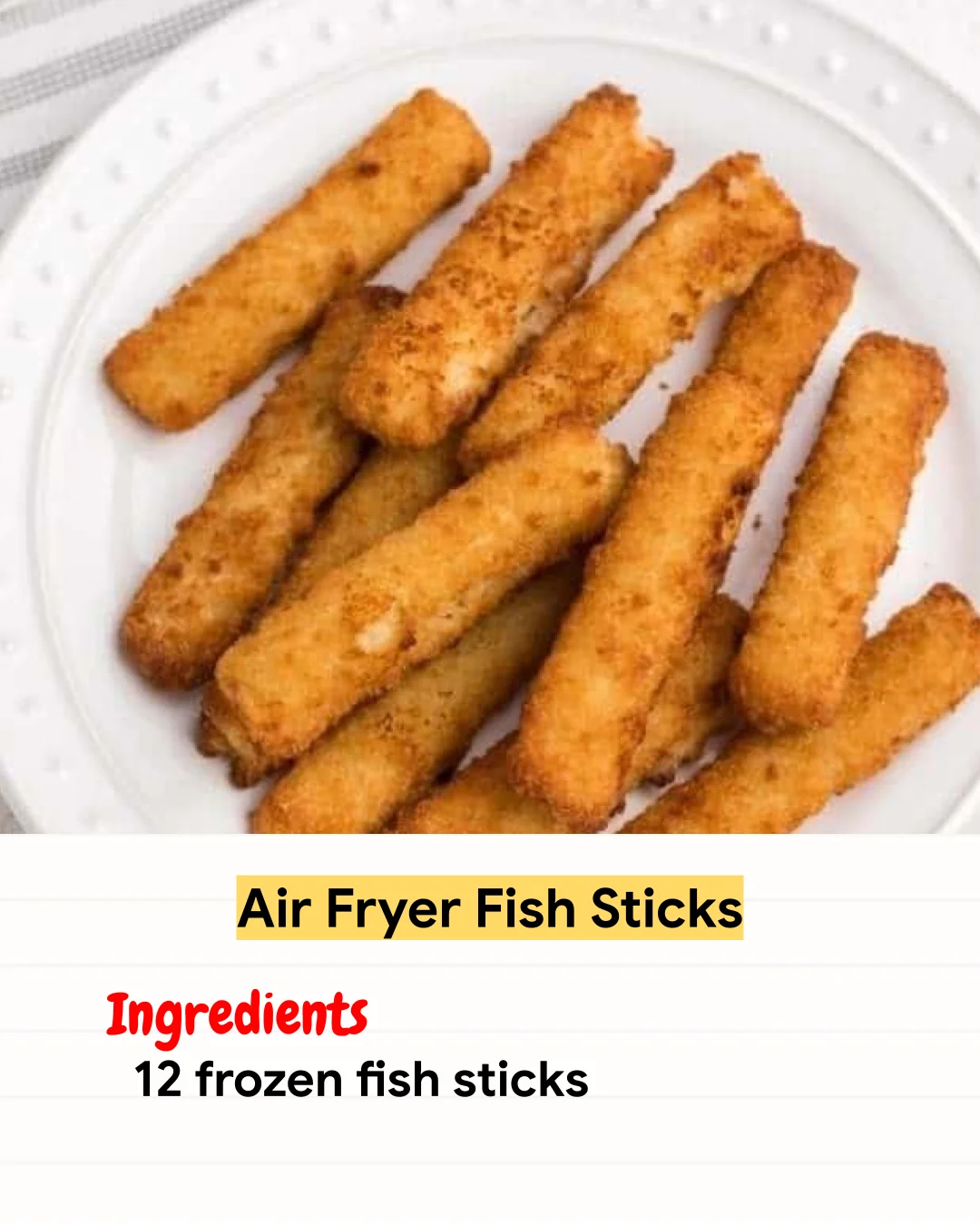 Air Fryer Recipe Air Fryer Fish Sticks