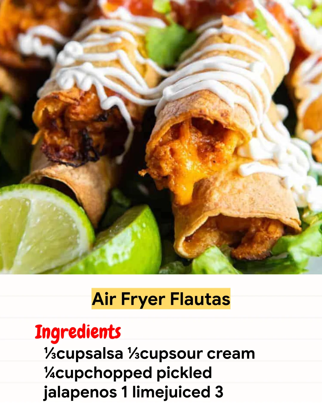 Air Fryer Recipe Air Fryer Flautas