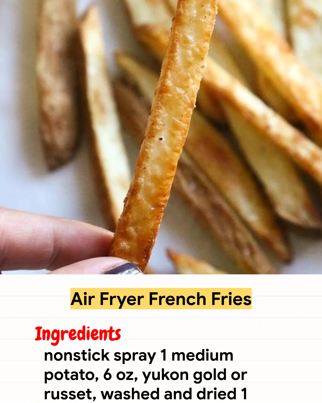 Air Fryer Recipe Air Fryer French Fries