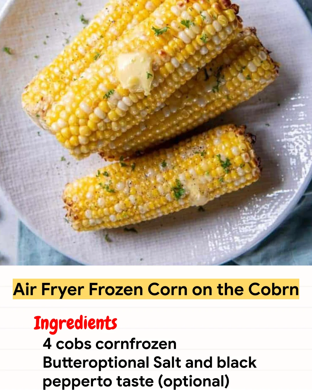 Air Fryer Recipe Air Fryer Frozen Corn on the Cobrn