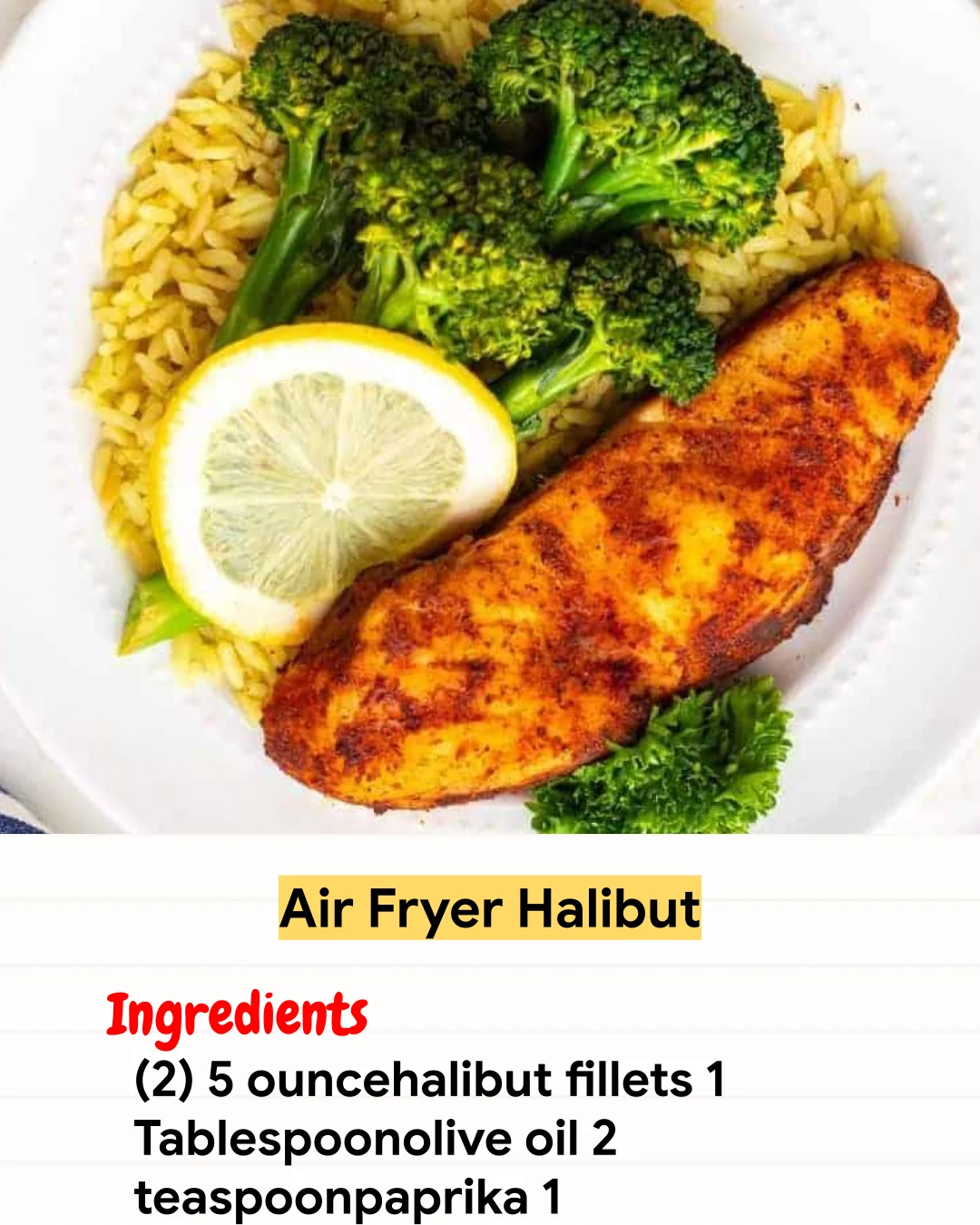 Air Fryer Recipe Air Fryer Halibut