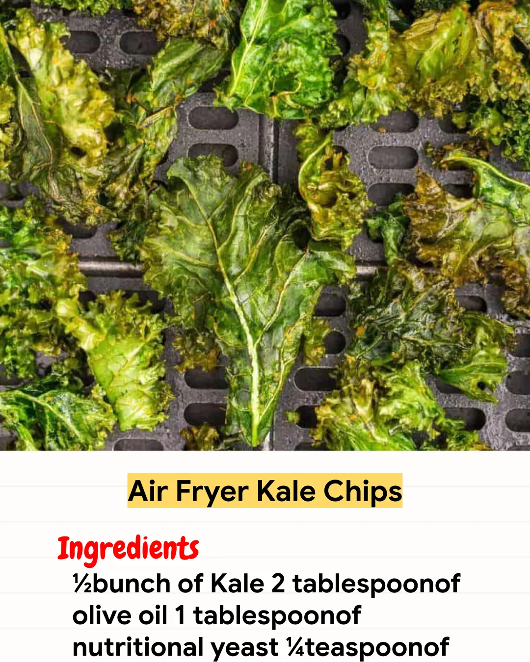 Air Fryer Recipe Air Fryer Kale Chips