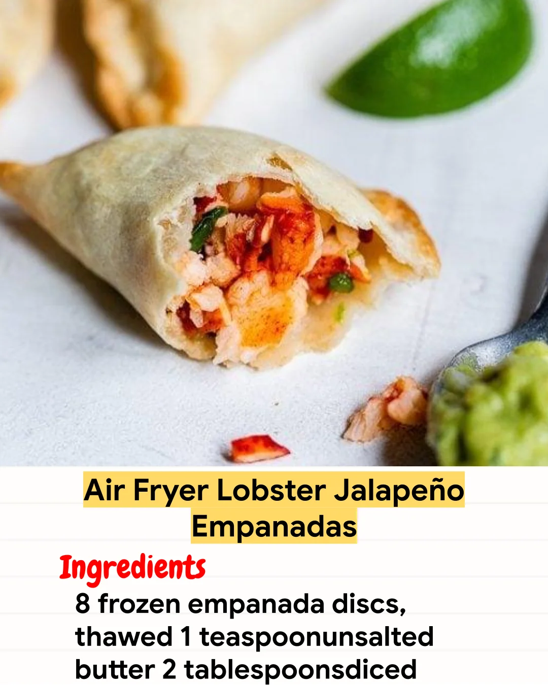 Air Fryer Recipe Air Fryer Lobster Jalapeño Empanadas