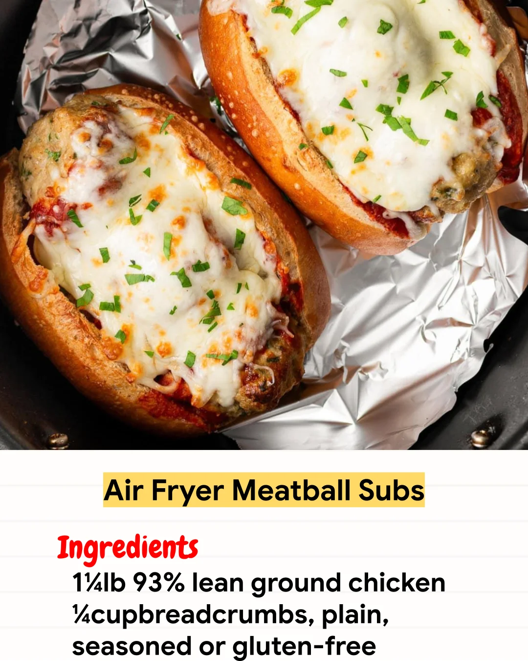 Air Fryer Recipe Air Fryer Meatball Subs