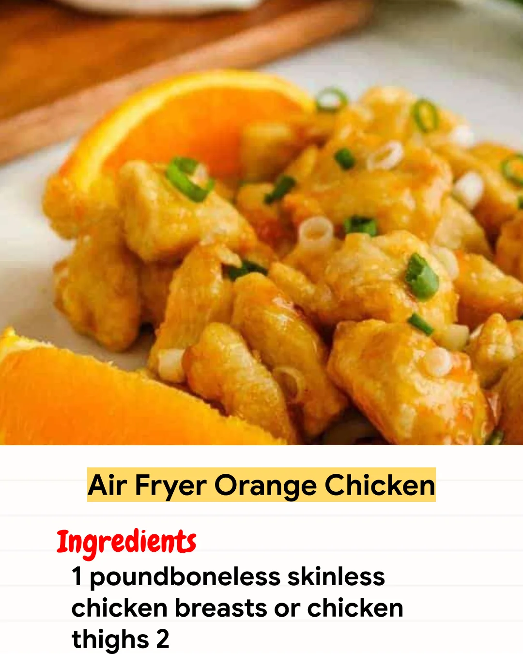 Air Fryer Recipe Air Fryer Orange Chicken