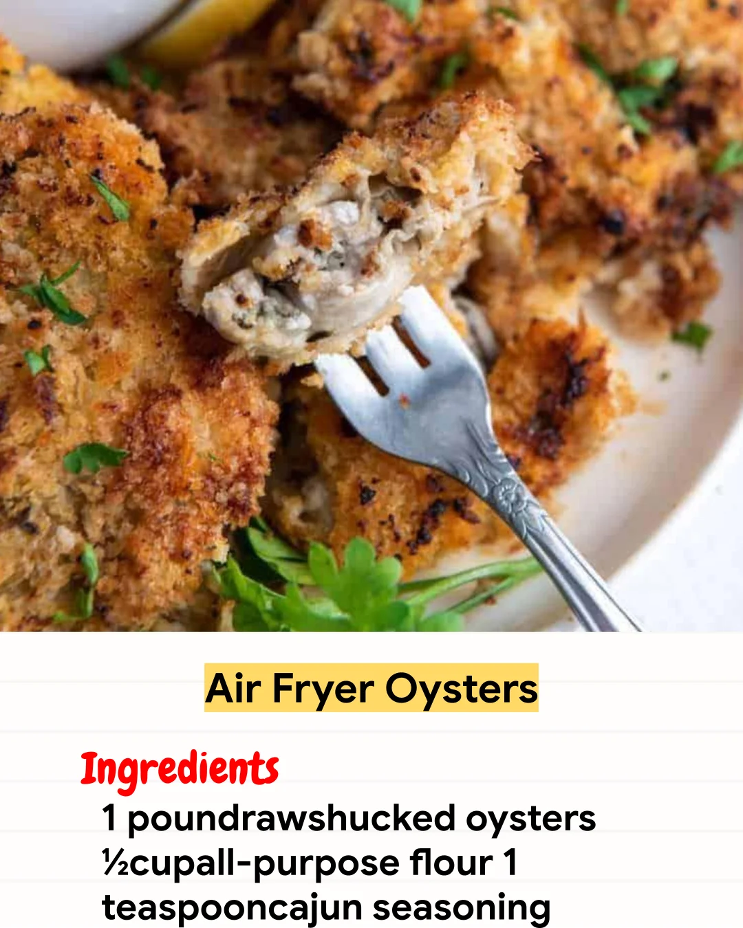 Air Fryer Recipe Air Fryer Oysters
