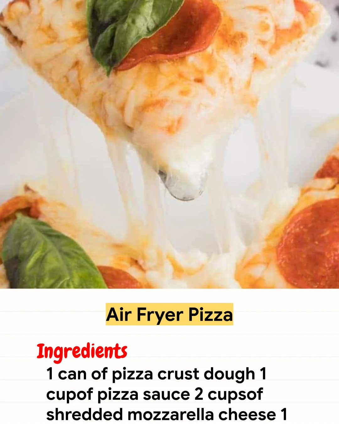 Air Fryer Recipe Air Fryer Pizza