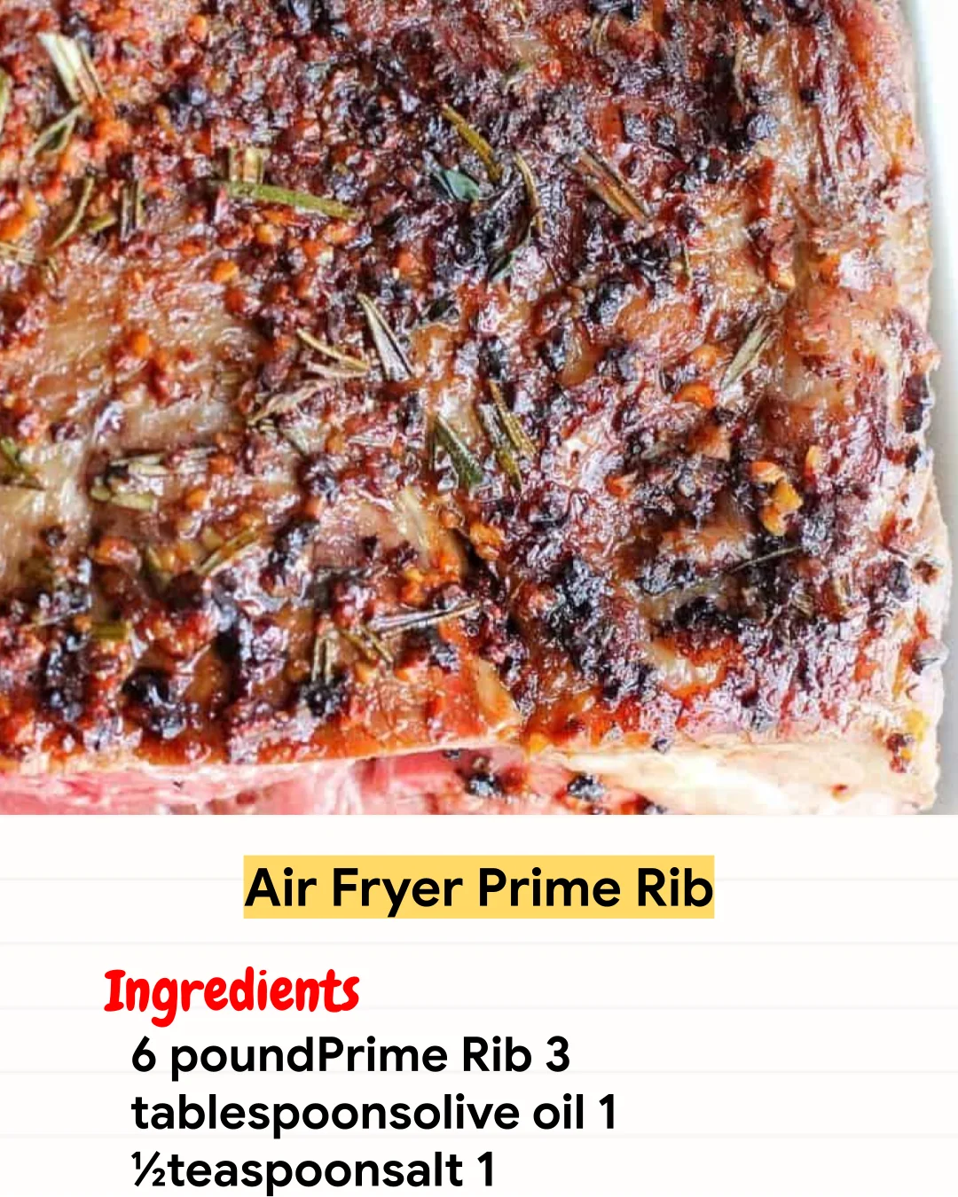 Air Fryer Recipe Air Fryer Prime Rib