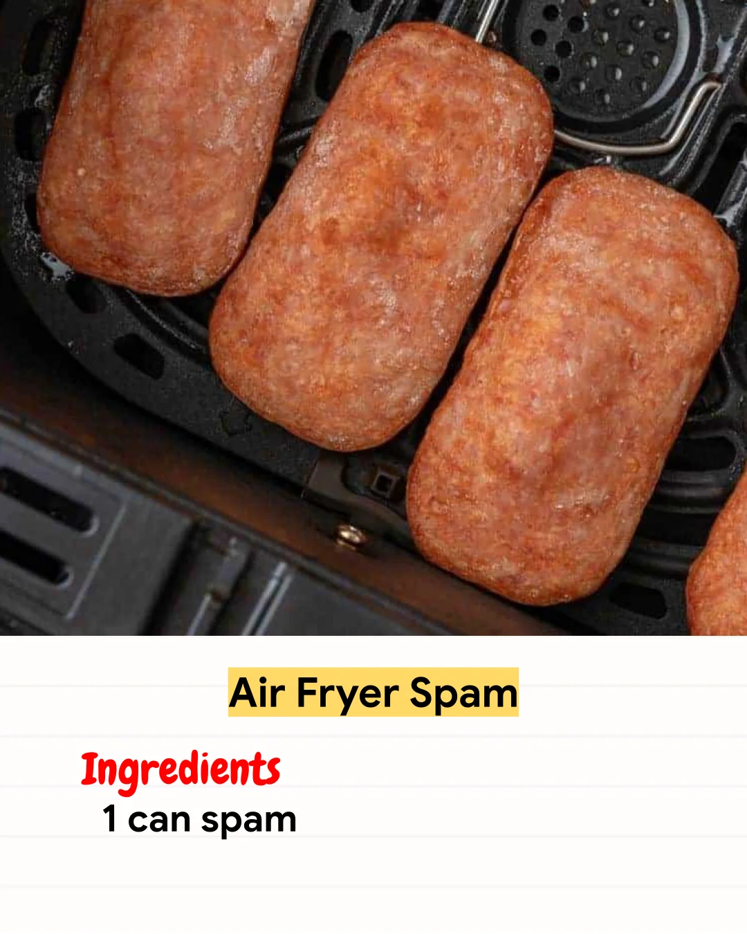 Air Fryer Recipe Air Fryer Spam