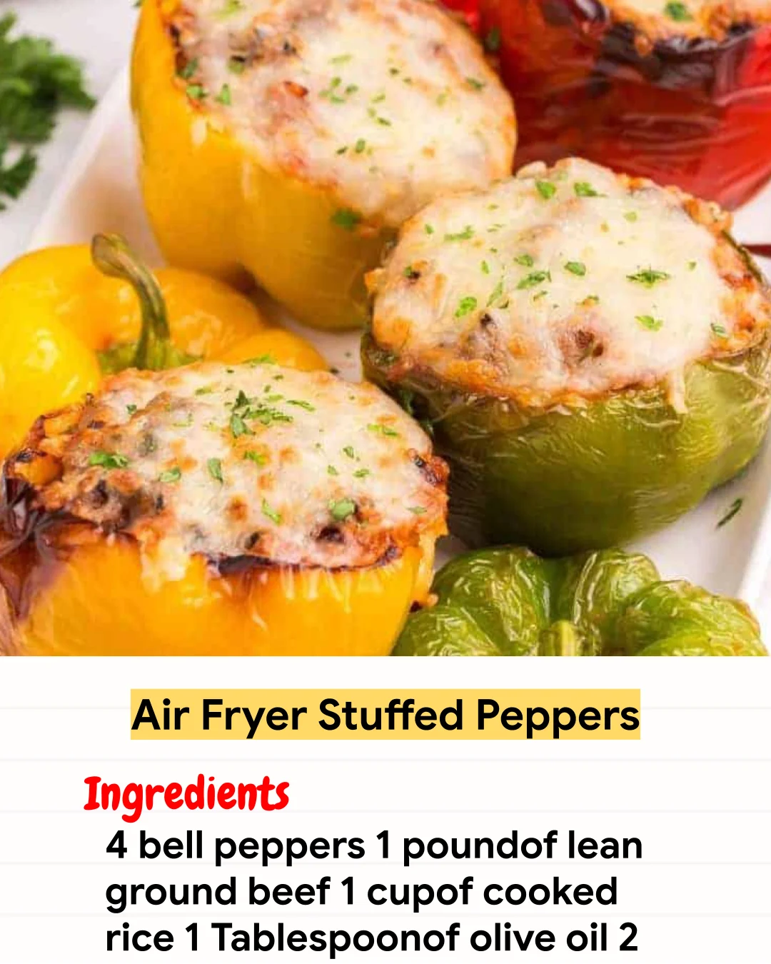 Air Fryer Recipe Air Fryer Stuffed Peppers